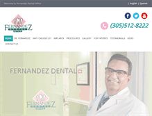 Tablet Screenshot of fernandezdentaloffice.com